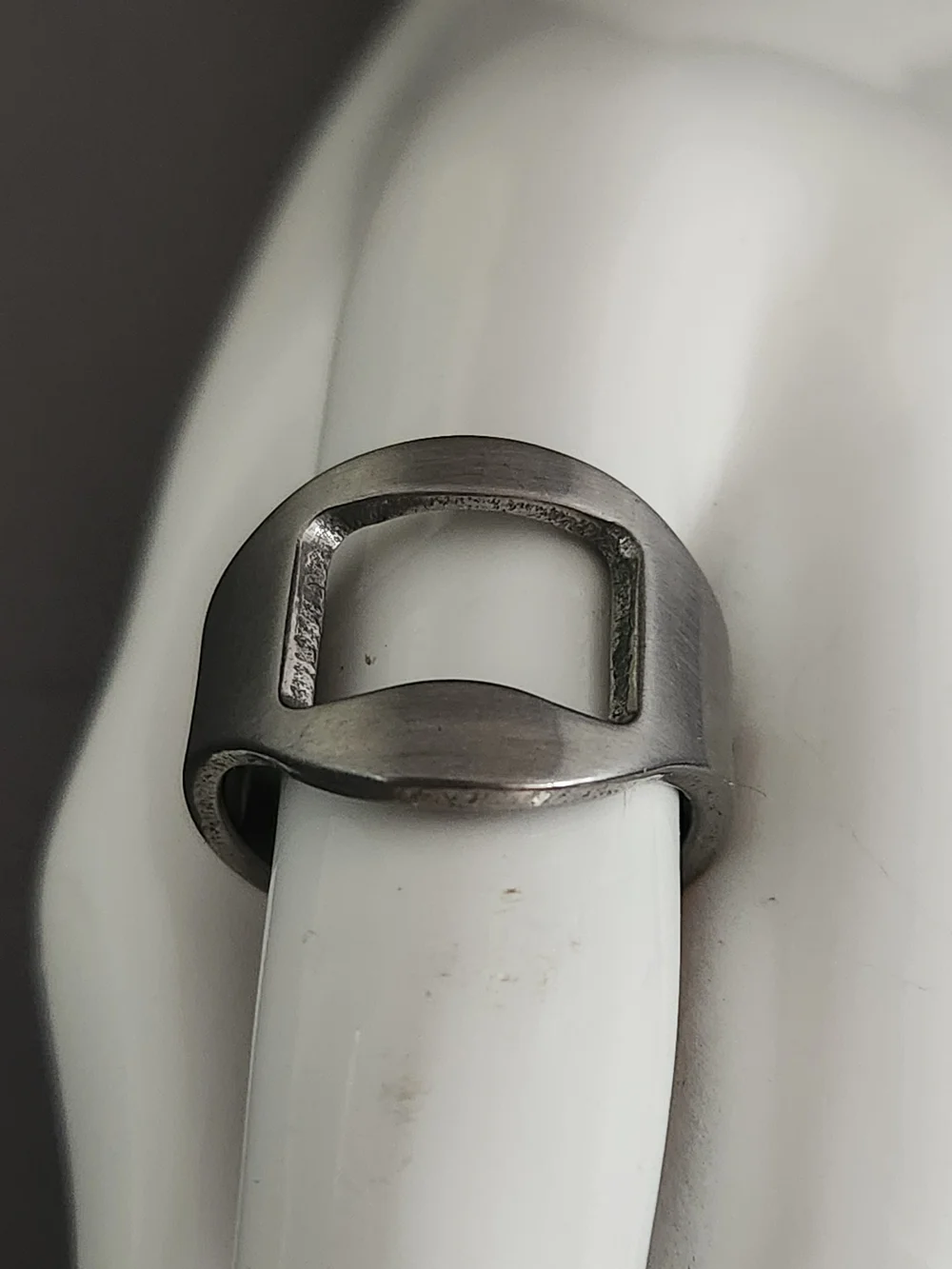 Modern Stainless Steel Open-Top Ring